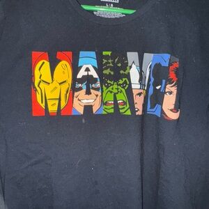 Marvel Shirt Adult Large Black Graphic Cotton Classic Comics Short Sleeve Mens